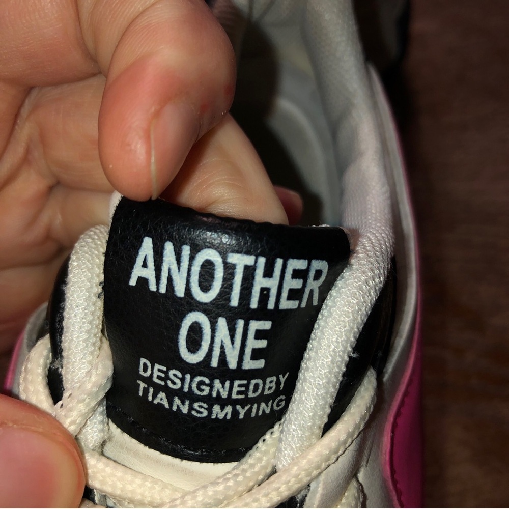 Women's Athletic Sneakers in White, Black & Pink - Picture 6 of 6